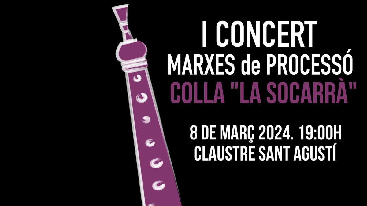 Cartel del concierto de la Colla La Socarrà de Xàtiva.