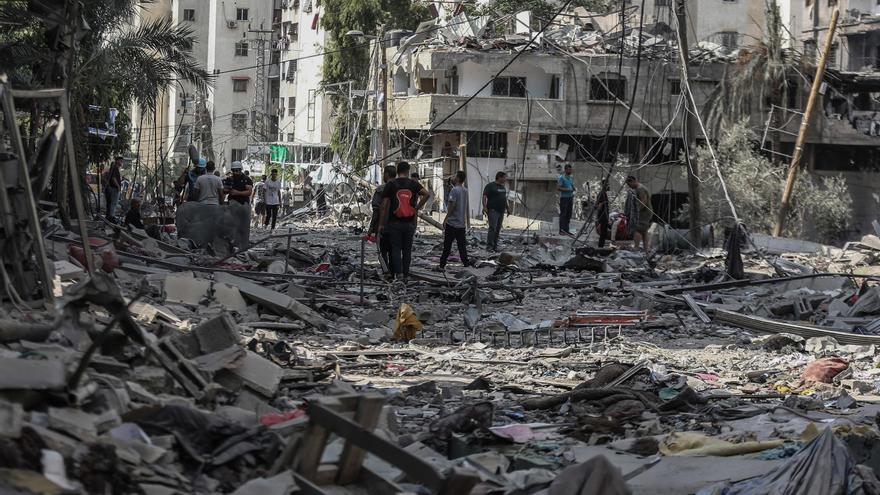 Edificios destruidos en la Franja de Gaza.