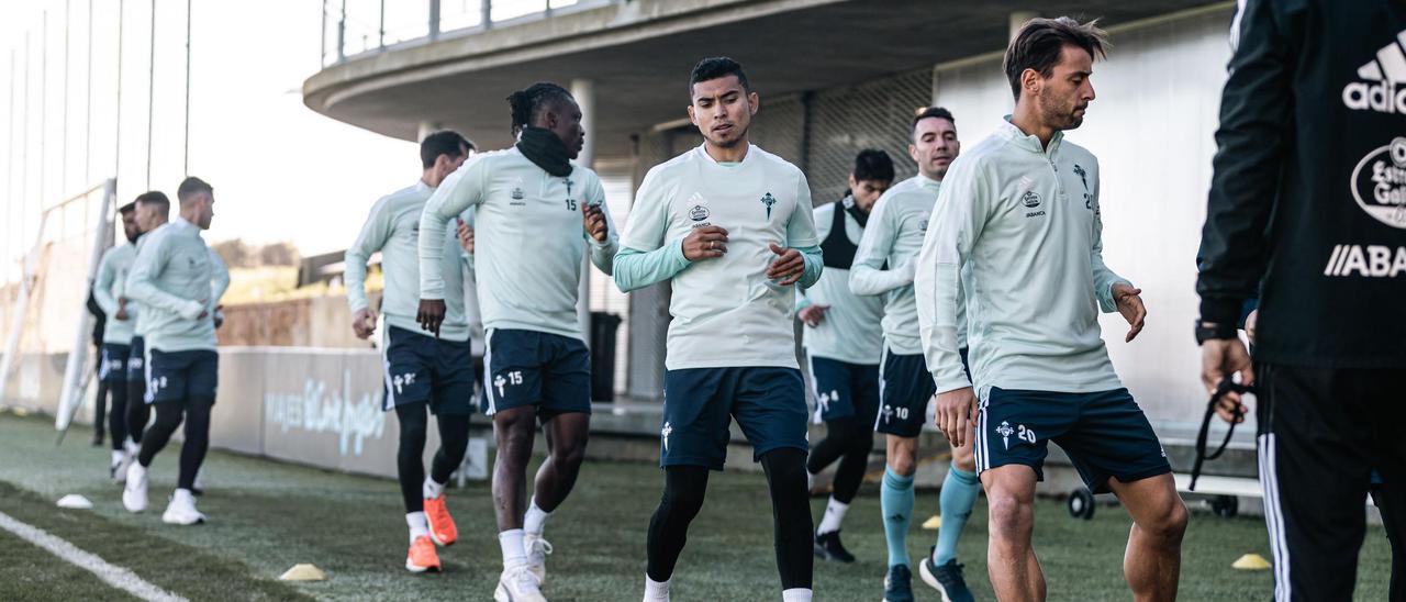 Entrenamiento del Celta en Afouteza.