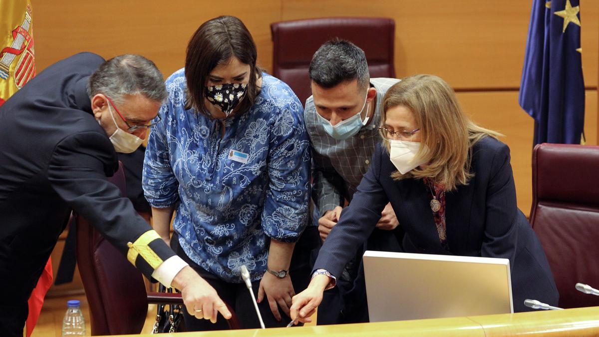 Comparecencia de los miembros del colectivo Jóvenes de Castilla y León, Juan José Álvarez Merino y María José Pérez Vizán, ante la Comisión de Despoblación y Reto Demográfico del Senado.