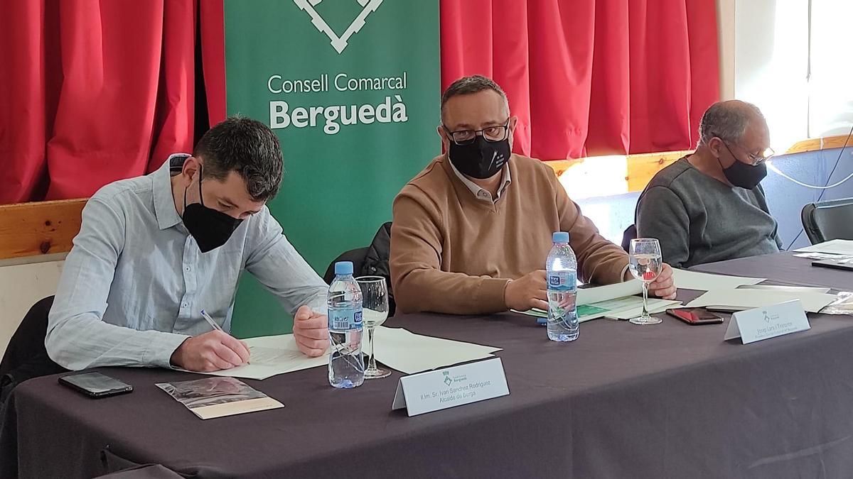 L&#039;alcalde de Berga, Ivan Sànchez, i el president comarcal, Josep Lara