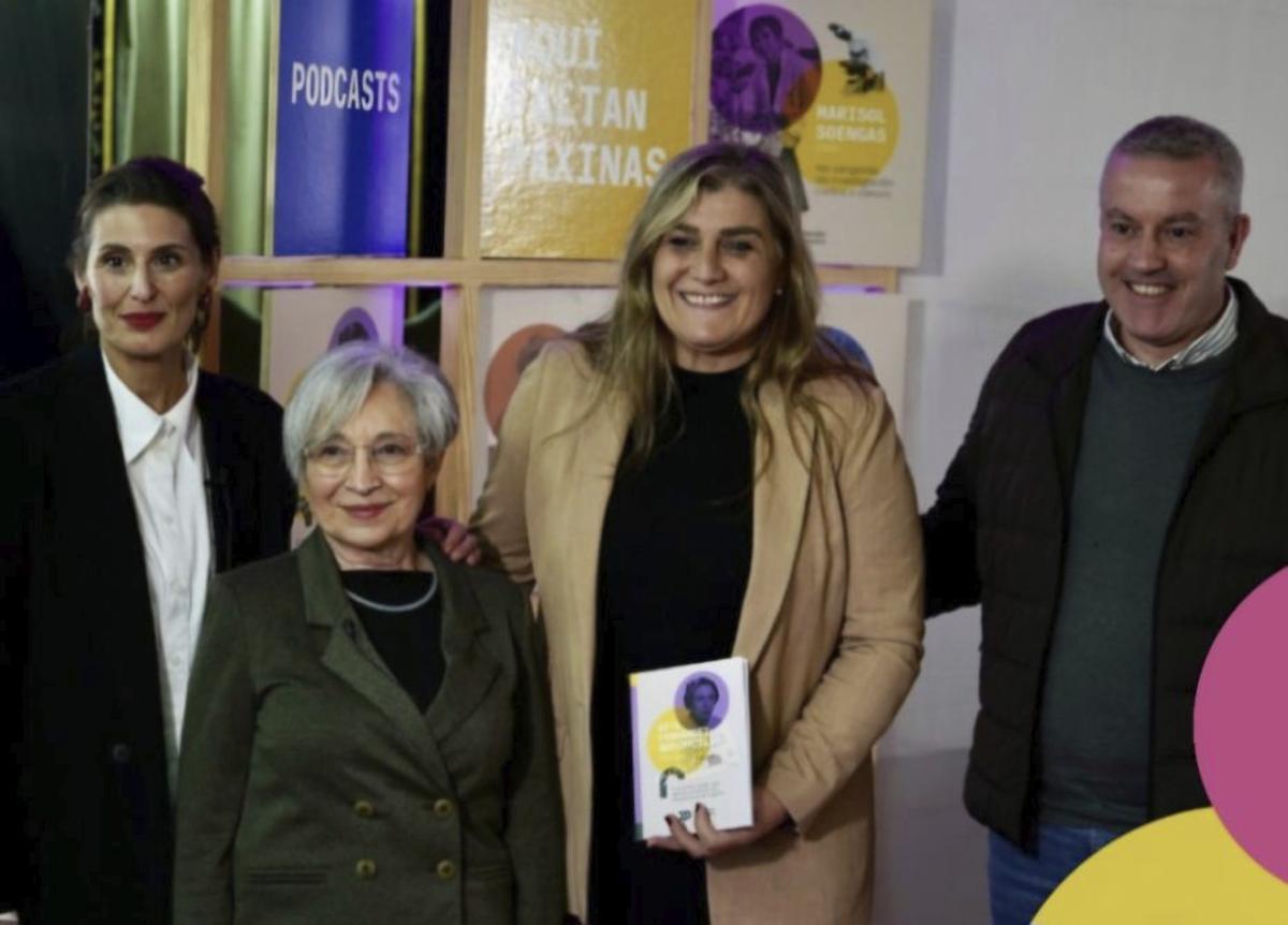 Marián Fernández, María Carreiro, Paula Bouzós y Luis Piña, ayer. | D.P.