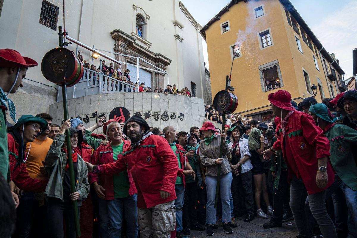 El Passacarrers de Patum d'aquest dimecres al vespre, en imatges