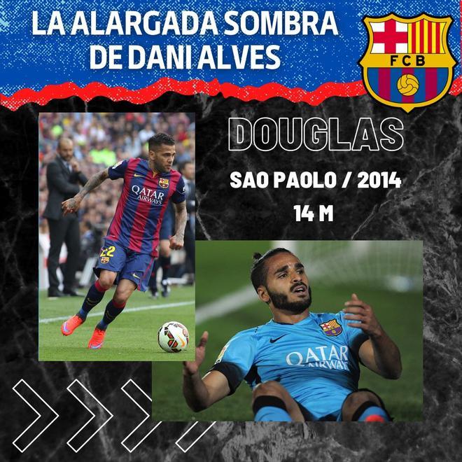 Douglas: El brasileño fue una apuesta que nunca terminó de cuajar. Varias cesiones después, abandonó el Barça por la puerta de atrás