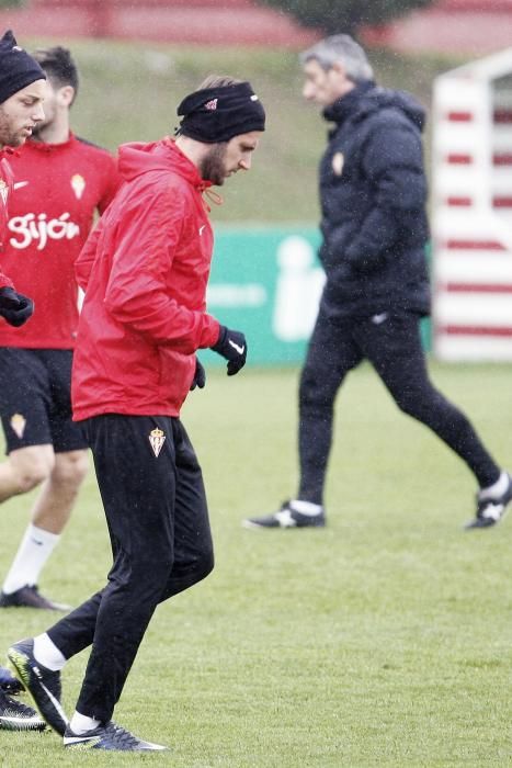 Entrenamiento del Real Sporting