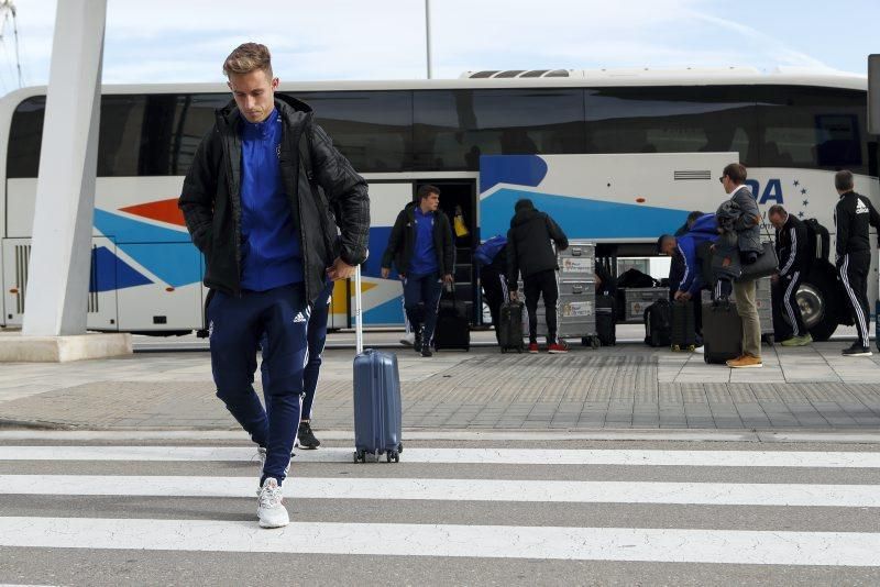 Salida del Real Zaragoza a Almería