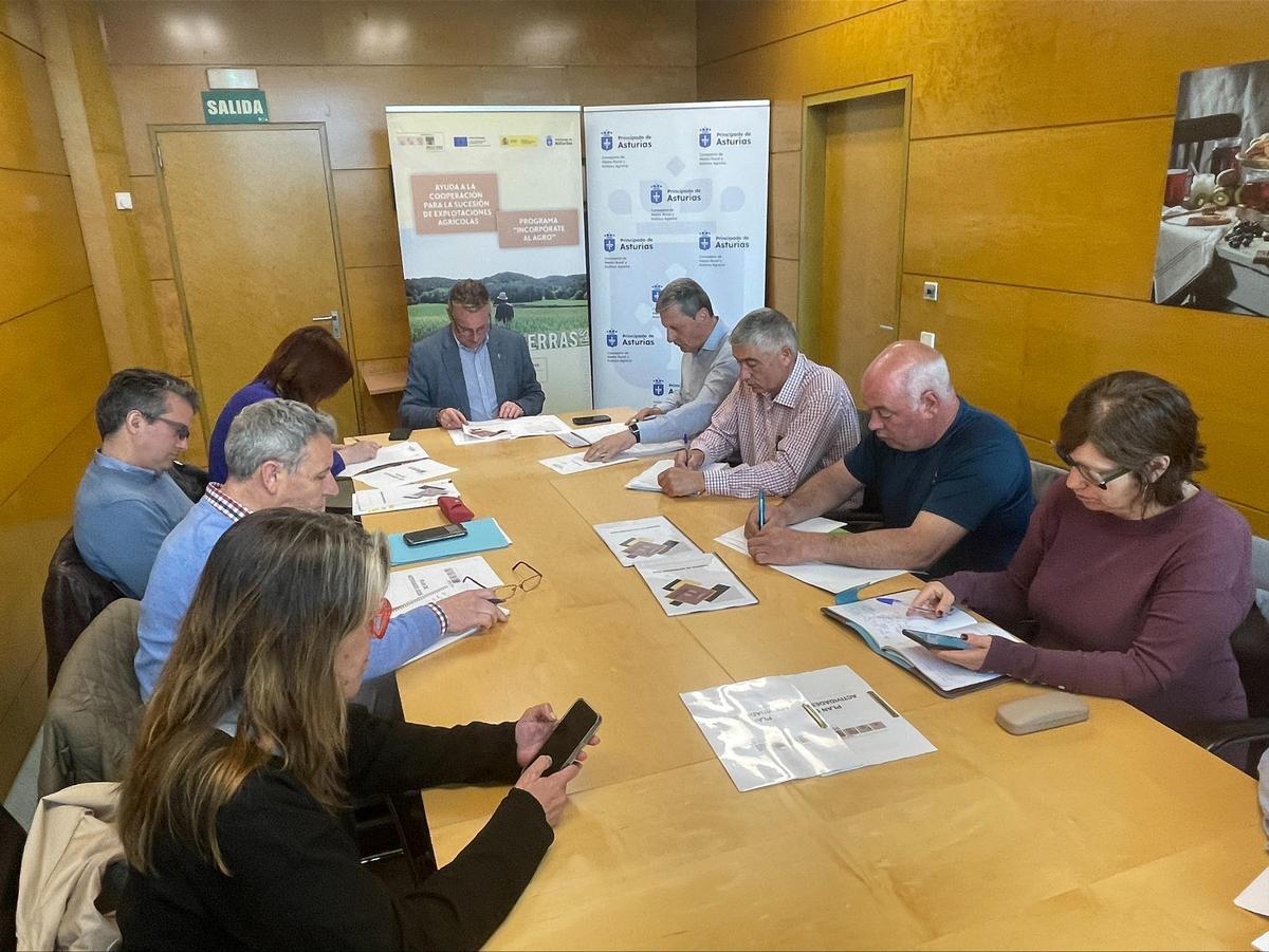 Reunión del Banco de Tierras, en Oviedo.