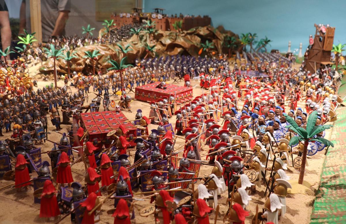 Uno de los dioramas de Playmobil que recrea las hazañas de Escipión el Africano contra Cartago.