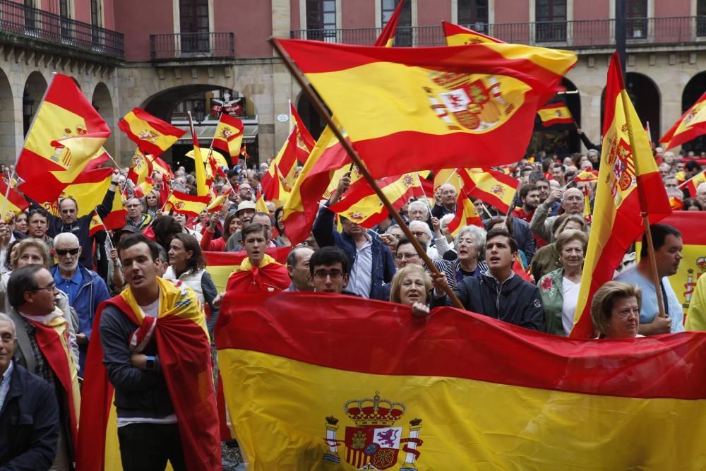 Manifestación en Gijón por la unidad de España