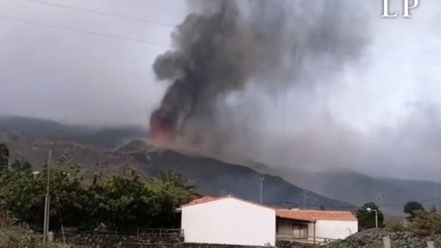 La erupción en La Palma, este martes por la tarde