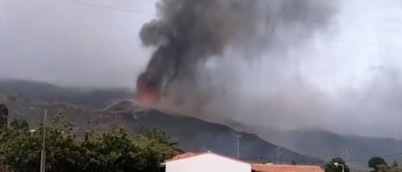 La erupción en La Palma, este martes por la tarde