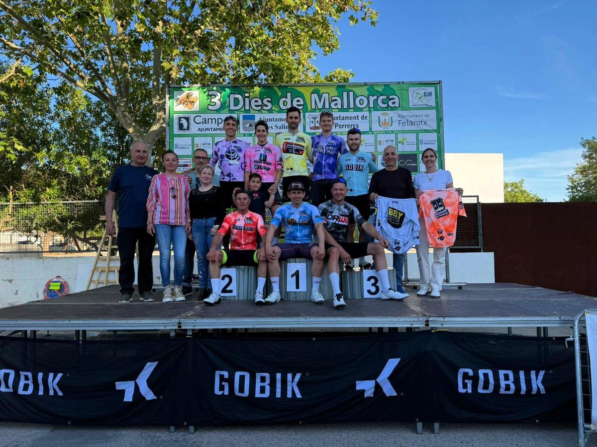 Imagen del podio tras la segunda jornada de los '3 Dies de Mallorca'