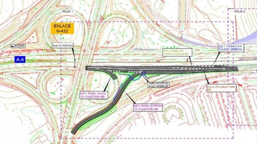 Fomento aprueba el proyecto para crear una nueva salida en la A-4