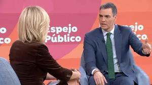 Pedro Sánchez y Susana Griso en Espejo Público.