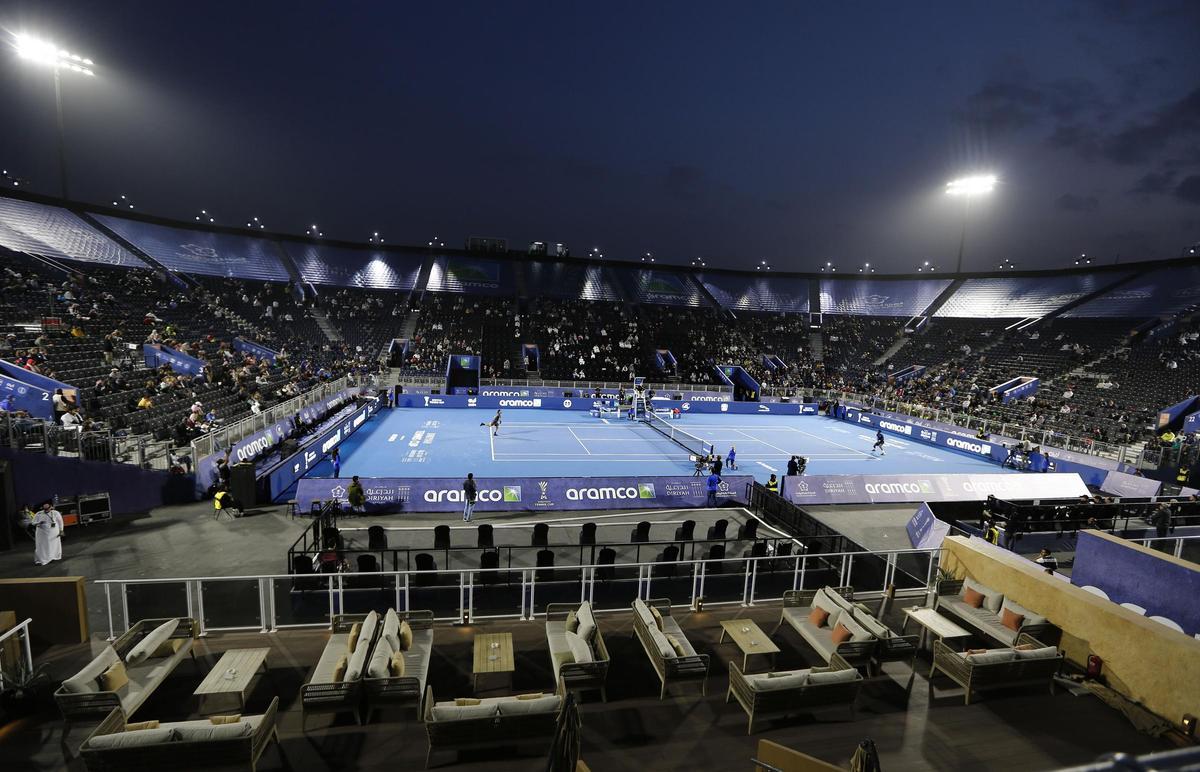 Fognini y Monfils, en la Diriyah Cup de Riad.