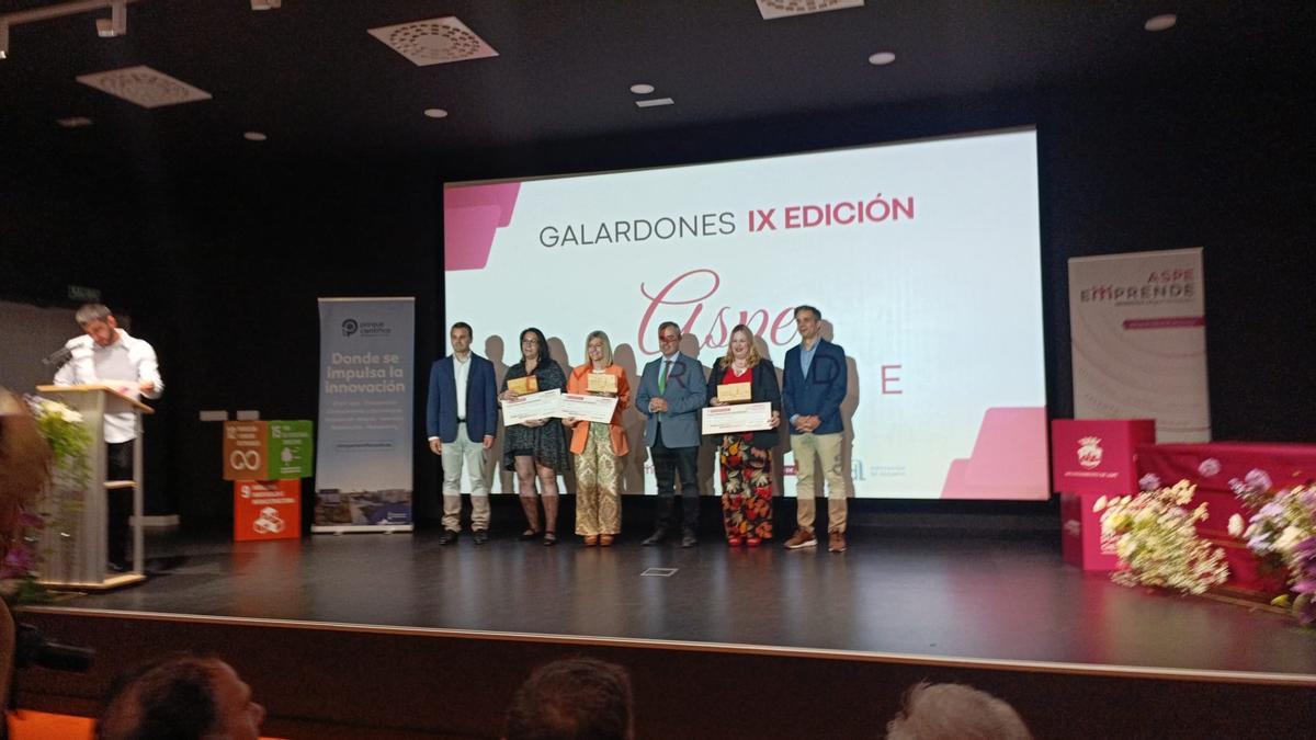 Entrega de premios de la IX Gala Aspe Emprende.