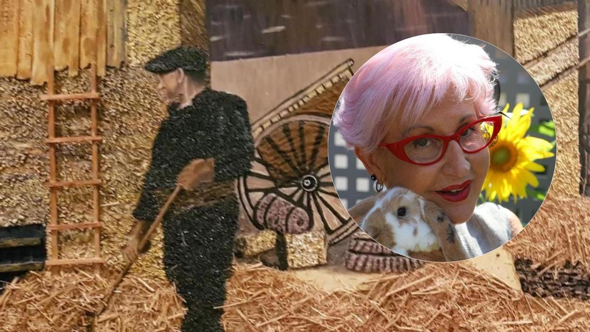 Hermínia García va morir el gener als 80 anys. La seva foto amb una de les pintures que es poden veure a l'exposició