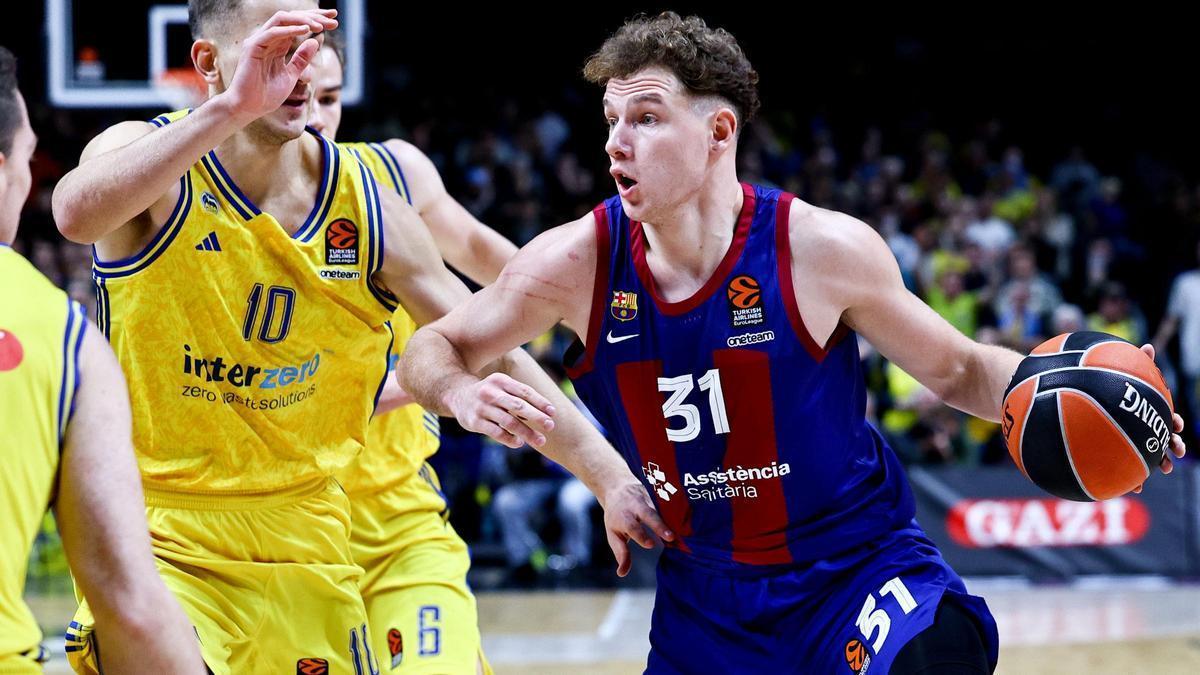 Jokubaitis, en una acción del partido ante el ALBA.