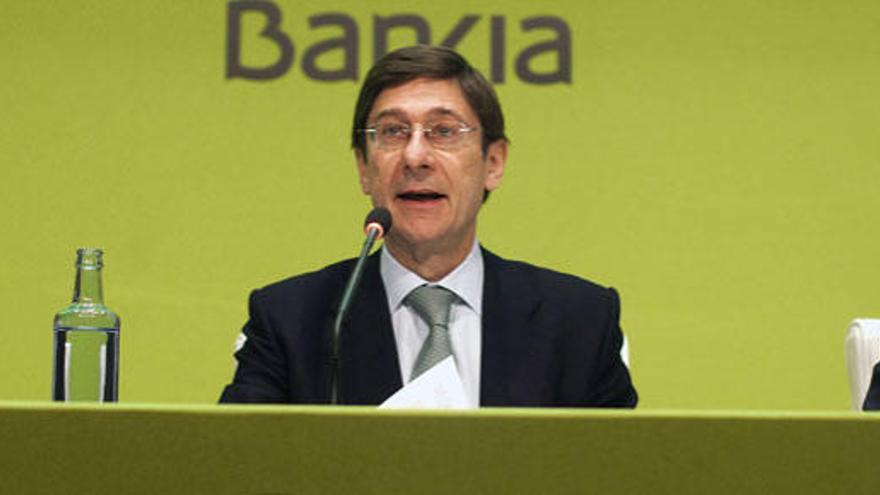 El presidente de Bankia, Jose Ignacio Goirigolzarri, en la última junta de accionistas