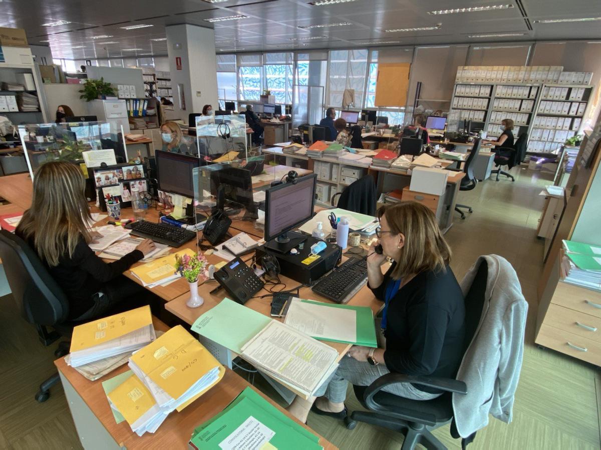 Personal funcionario en una conselleria