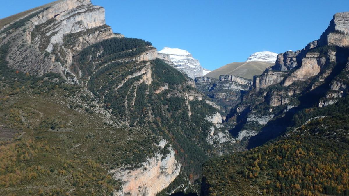 El estudio se ha llevado a cabo dentro del Geoparque del Sobrarbe y del Parque Nacional de Ordesa. En la imagen, el cañón de Añisclo.