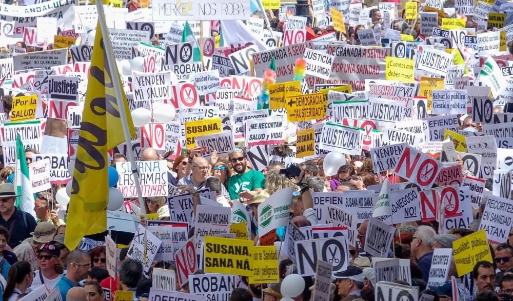 Imagen de la manifestación por una sanidad ...