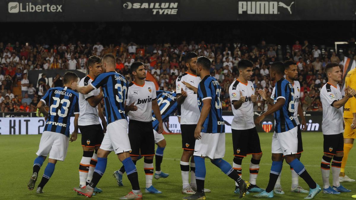 Una imagen del Trofeu Taronja de 2019 contra el Inter de MIlán