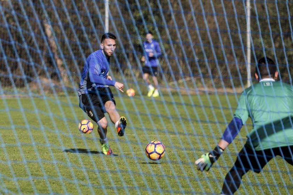 Entrenamiento del Real Oviedo.