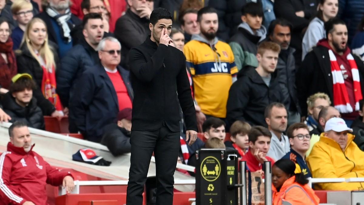 Arteta, durante el partido contra el Brighton