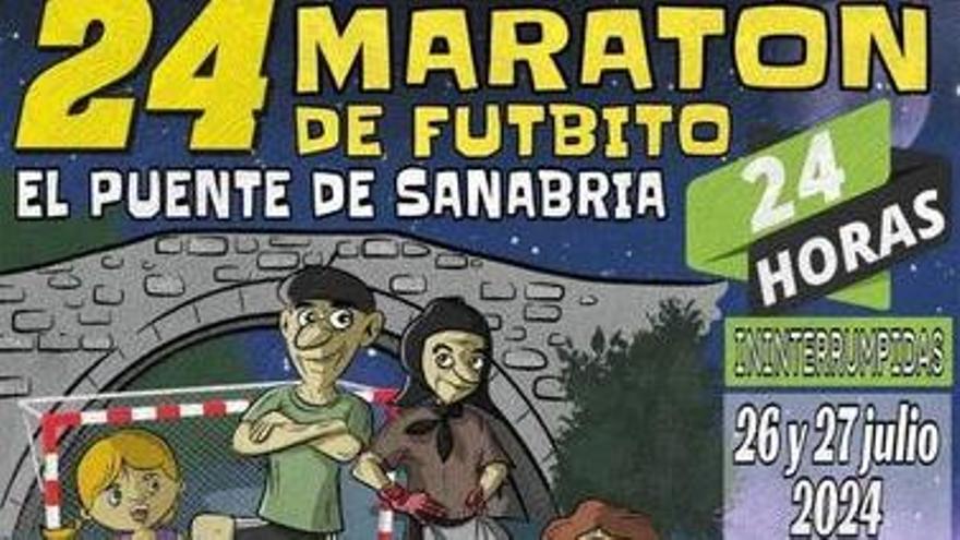 Cartel del maratón de fútbol sala de Sanabria