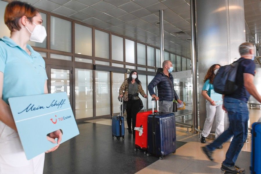 Pasajeros en el aeropuerto de Gran Canaria