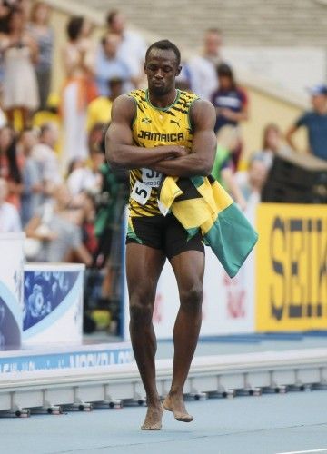 El jamaicano Usain Bolt ha ganado su tercera medalla de oro en estos Mundiales en el relevo 4x100.