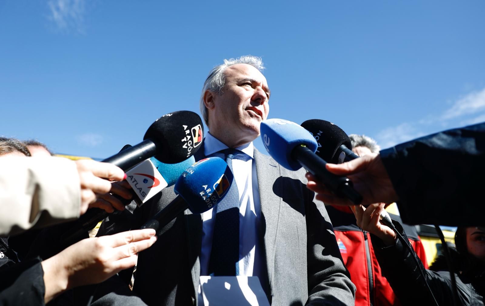 Azcón preside la reunión del CECOP en Luceni para hacer seguimiento de la crecida del Ebro