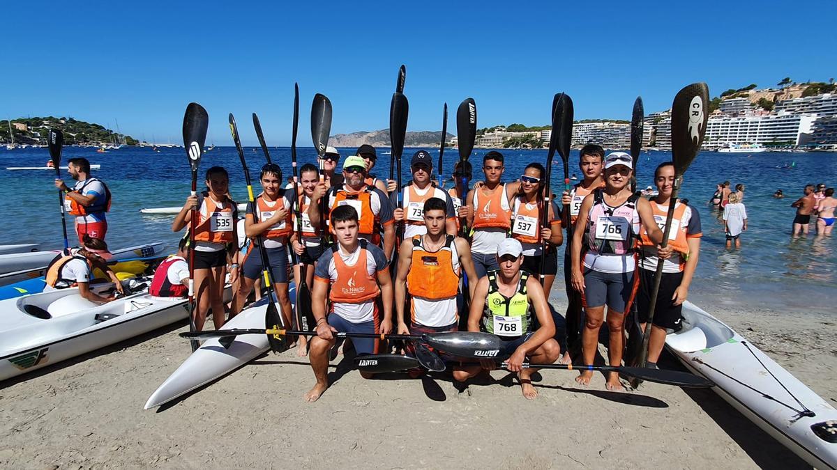 Expedición del CNSA en la 3ª Copa Balear de Kayak Mar en Santa Ponça.