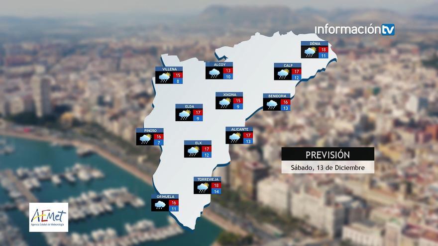 Llegan las precipitaciones durante este fin de semana a la provincia de Alicante