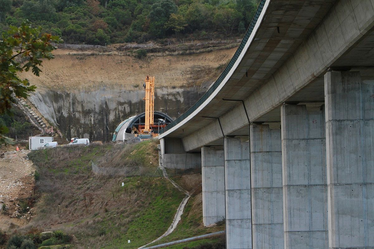 Obras del AVE en la que se produjo el accidente, en San Cibrao das Viñas