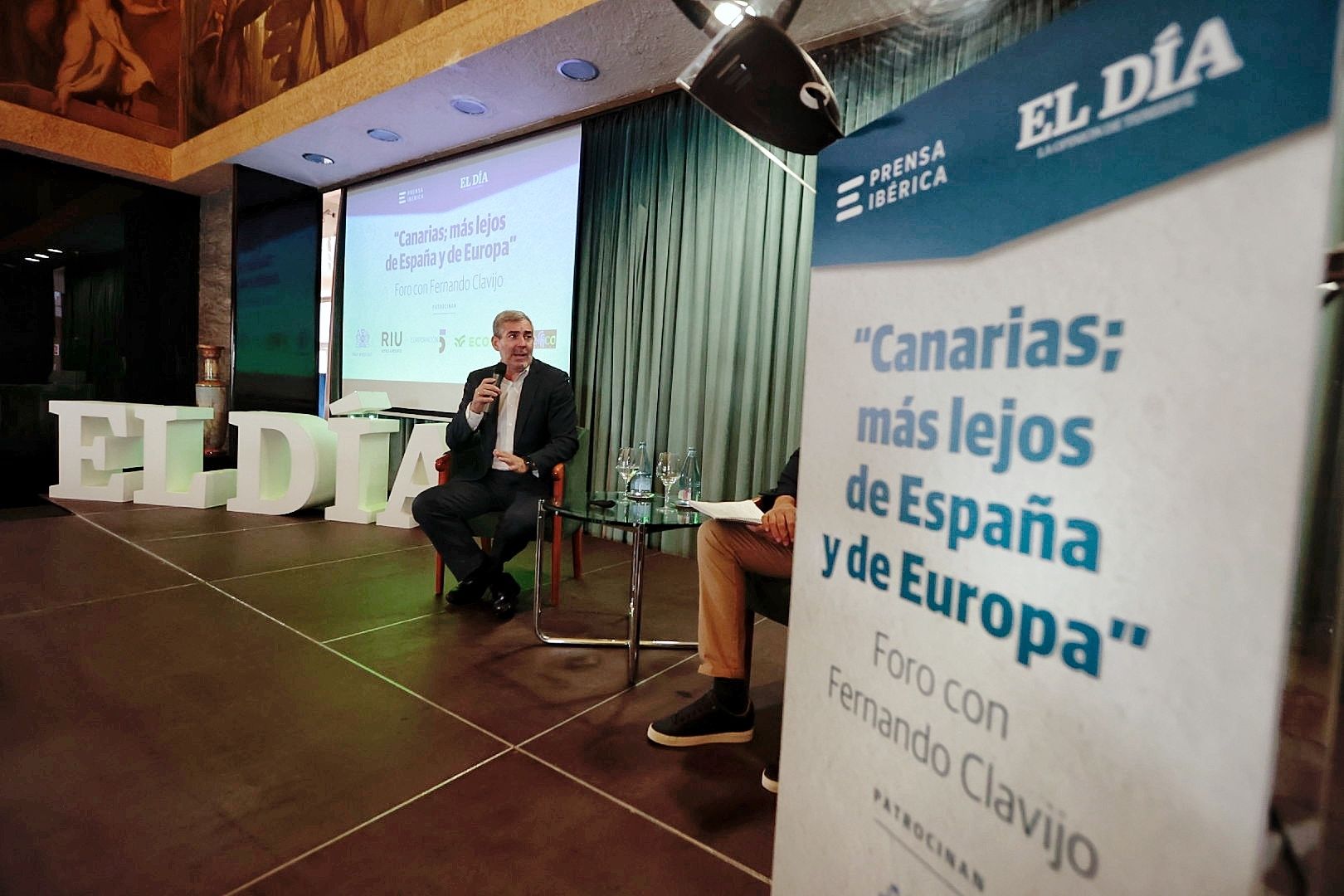 Fernando Clavijo en el Foro de El Día 'Canarias; más lejos de España y Europa'