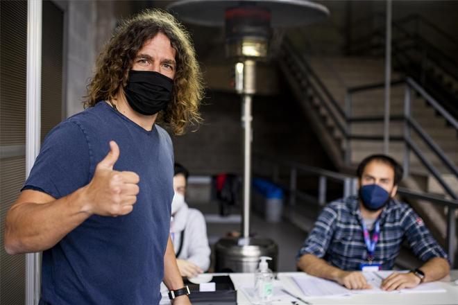 Puyol también ejerció su derecho a voto