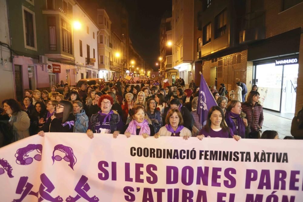 Manifestación feminista en Xàtiva