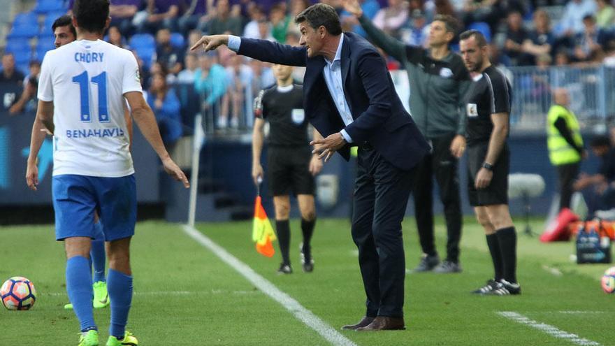 Míchel, durante el partido contra el Alavés del pasado sábado.