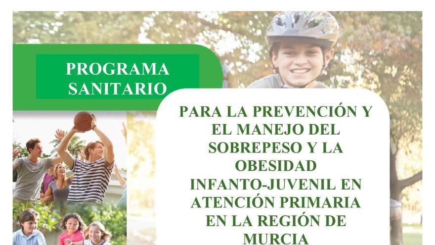 Díptico de la CARM del programa de prevención de la obesidad infantil