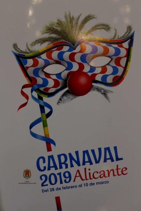Carteles anunciadores de las siete fiestas de Alicante en 2018-19