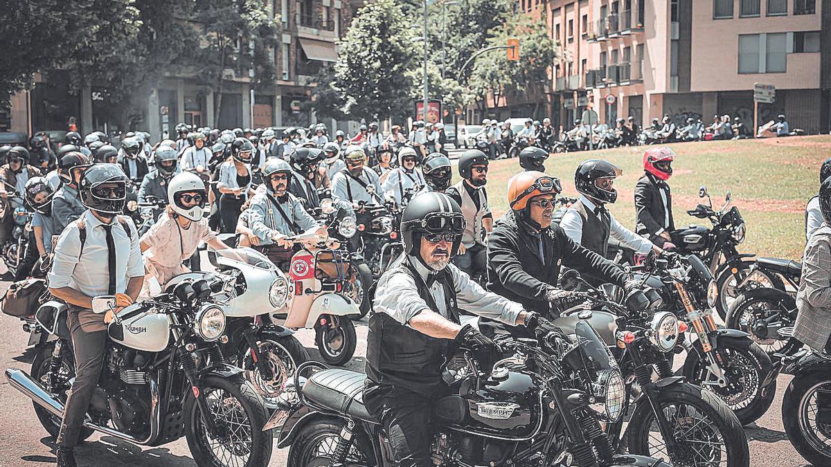 Un moment de la ruta solidària a Girona