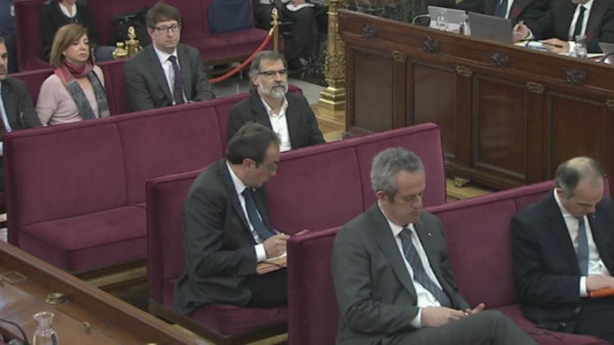 Pla general del banc dels acusats del judici de l&#039;1-O al Tribunal Suprem