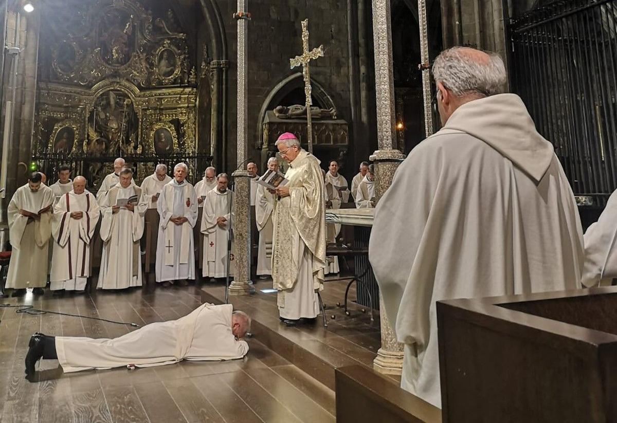 Carles Sánchez, l’últim capellà que ha estat ordenat a Girona, l’any 2022.