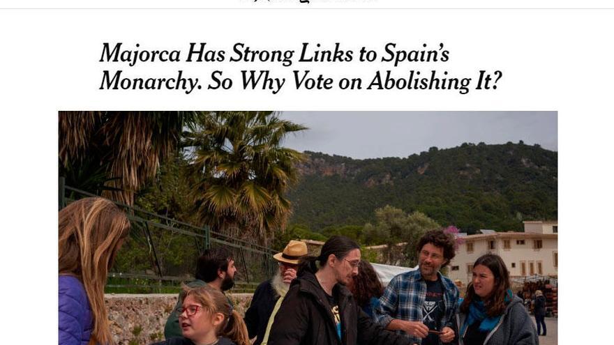 &quot;Mallorca hat enge Verbindungen zur Monarchie, warum sie also abschaffen?&quot;, titelte die Online-Ausgabe der &quot;New York Times&quot;