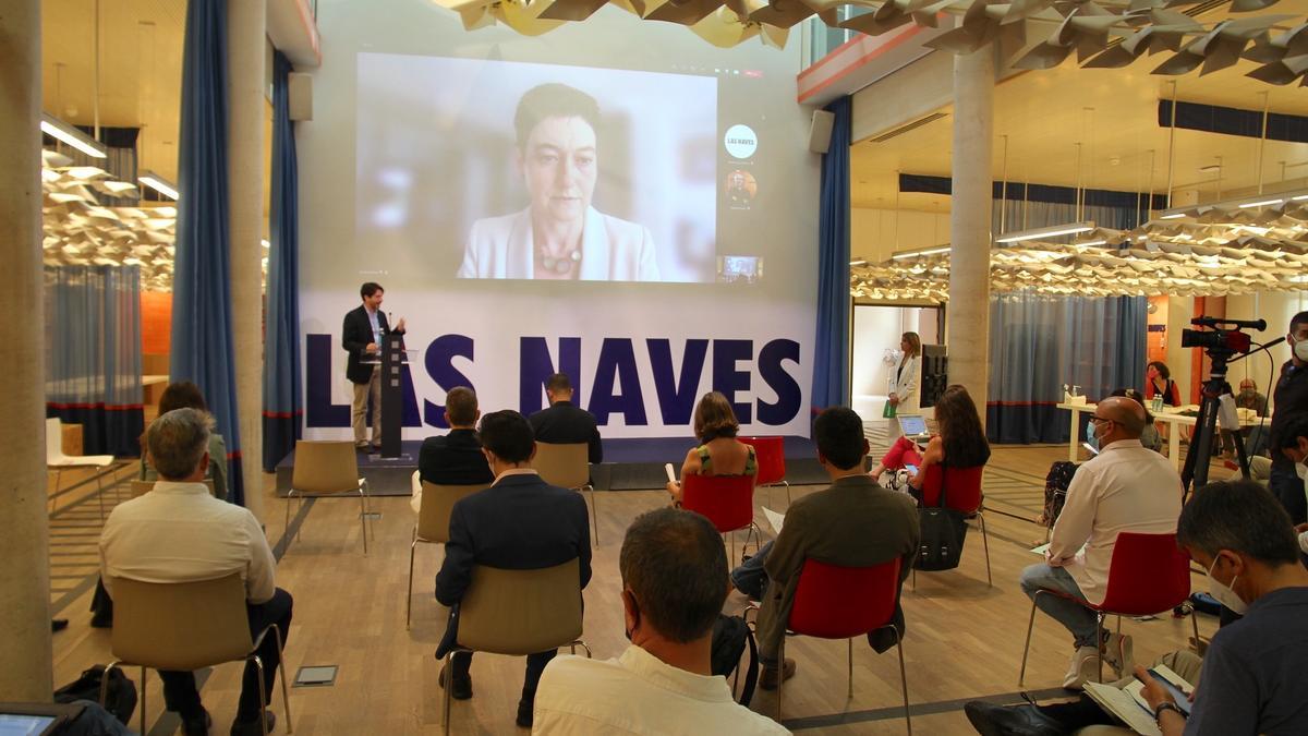 Presentación de uno de los proyectos de aplicación de tecnología digital del Centro de Innovación Social y Urbana Las Naves de València.