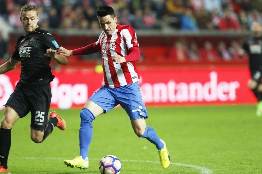 El partido entre el Sporting y el Granada, en imágenes