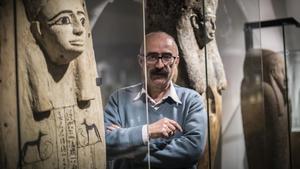 Martínez Babón, en el Museu Egipci.