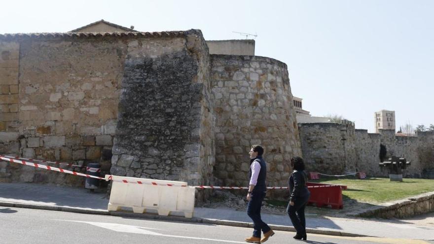 Parte de la muralla afectada.